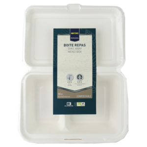 METRO PROFESSIONAL Boîte menu 2 compartiments blanc 24 x 16.5 x 6.5 cm x 50