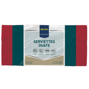 METRO PROFESSIONAL Serviette 2 plis rouge 30 x 29 cm x 200