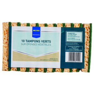 METRO PROFESSIONAL Tampon vert sur éponge végétale x 10