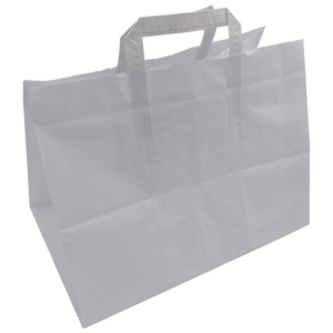 Sac avec poignée kraft blanc 32 x 22 x 24 cm x 50