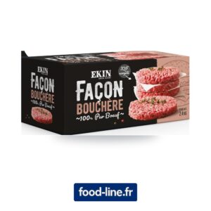 Steak façon bouchère Factory 150 g – 100% pur bœuf, surgelé – Carton de 16