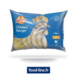 Chicken Burger pané Factory surgelé – Carton 5 x 1 kg