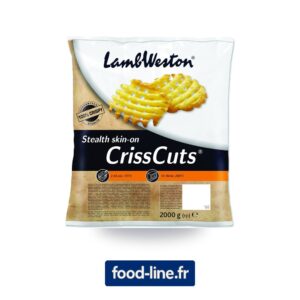 Frites gaufrettes Crisscuts LambWeston surgelées – Carton 4 x 2,5 kg