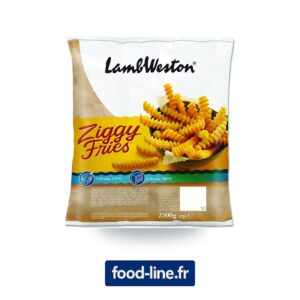 Frites Ziggy Fries LambWeston surgelées – Carton 4 x 2,5 kg
