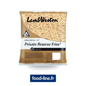 Frites LambWeston Private Reserve 6/6 mm surgelées – Carton 4 x 2,5 kg