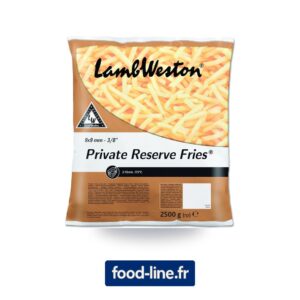 Frites LambWeston Private Reserve 9/9 mm surgelées – Carton 4 x 2,5 kg
